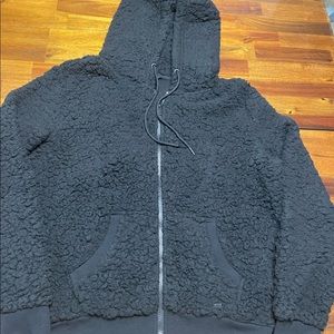 Marc New York fuzzy black zip up